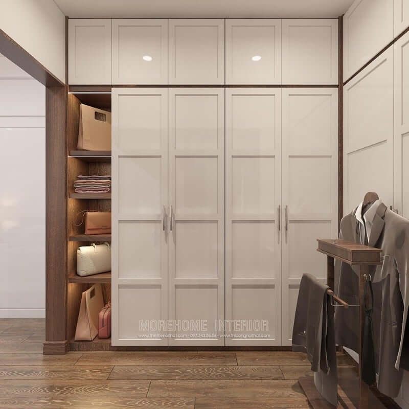 Với mức đầu tư vừa phải bạn có thể sở hữu ngay mẫu tủ quần áo gỗ cao cấp sử dụng gỗ công nghiệp mdf được sản xuất tạo MoreHome
