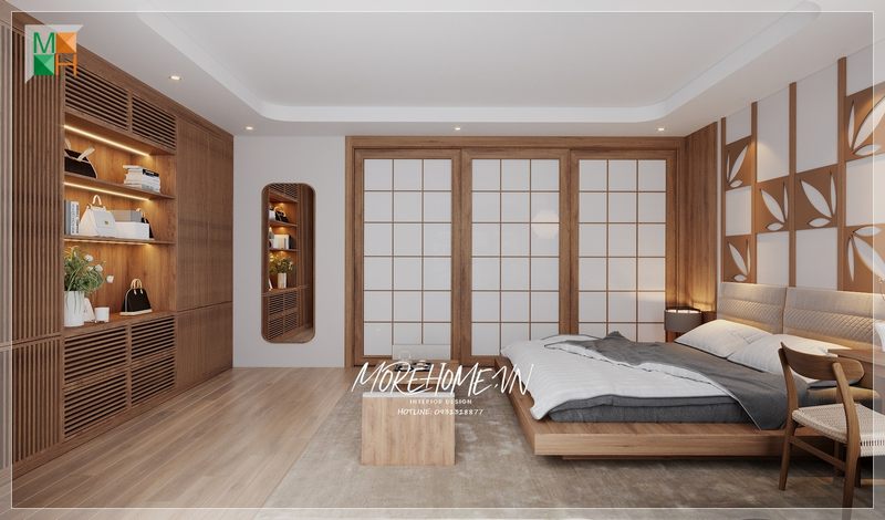 lớn
Cửa trượt phòng ngủ kiểu Nhật mang đến phong cách truyền thống của Nhật, cung cấp không gian linh hoạt để đảm bảo sự riêng tư, nhưng khi mở ra thì nó sẽ phá bỏ mọi khoảng cách giữa các phòng, tạo nên một không gian rộng lớn.