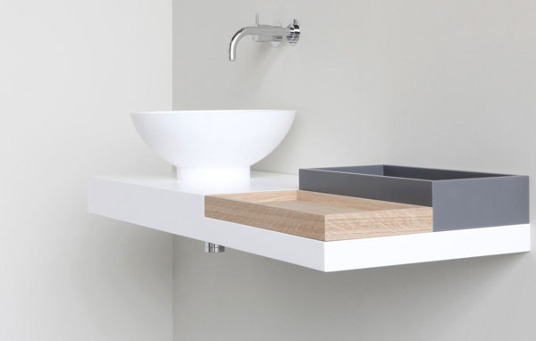 Đá Solid Surface trong nội thất phòng tắm, wc
