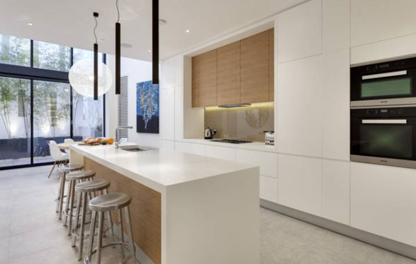 Đá Solid Surface làm mặt bếp đảo